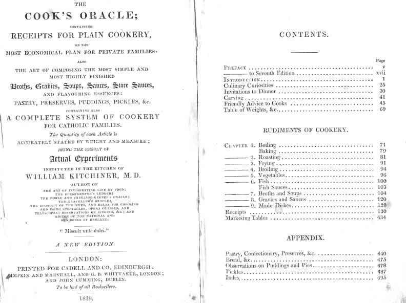 The Cook's Oracle, sheet 000a