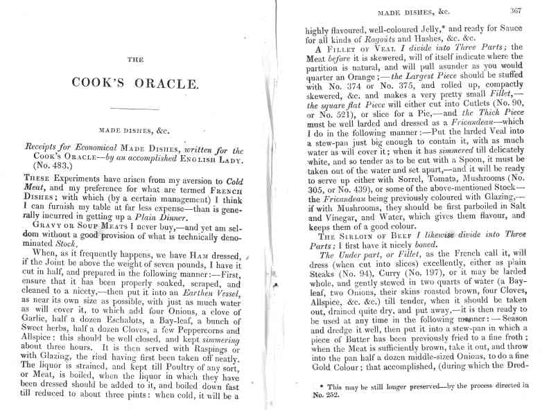 The Cook's Oracle, sheet 184
